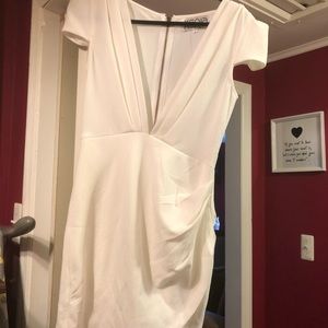 White cap sleeve dress